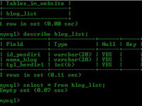 Menggunakan perintah SELECT FROM di MYSQL