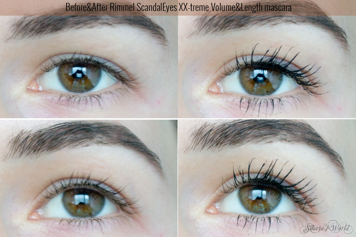 rimmel scandaleyes xx-treme mascara review before&after