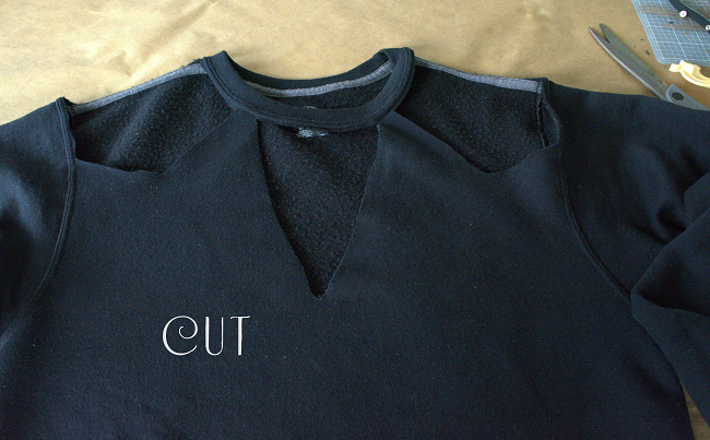 WobiSobi: Cut Out Sweatshirt DIY.