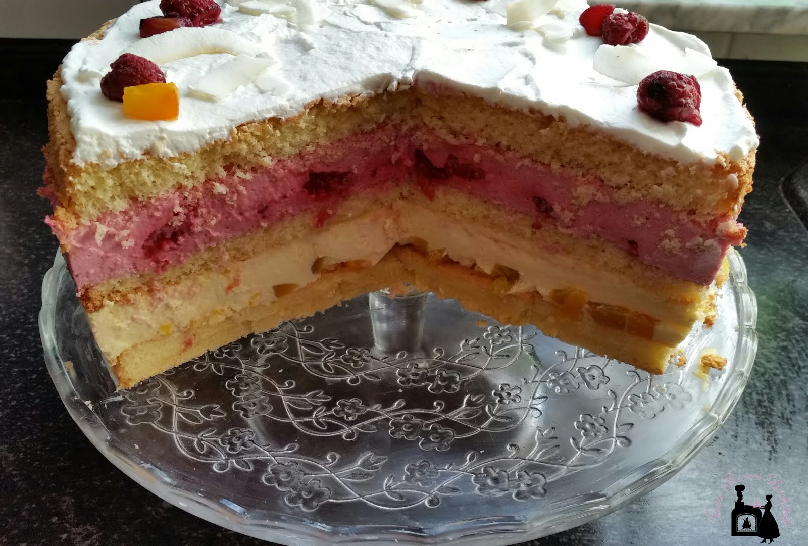 Himbeer-Pfirsich-Torte - Tante Reenes Back- und Kochwelt