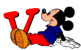 Alfabeto de Mickey Mouse en diferentes posturas y vestuarios v.