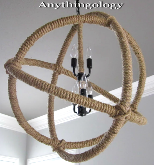 Restoration Hardware Rope Chandelier Knock Off