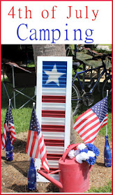 Eclectic Red Barn: 4th of July Camping  with red, white and blue decor