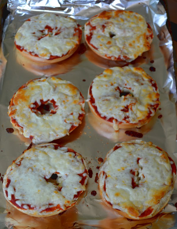 Veggie Platter Bagel Pizzas