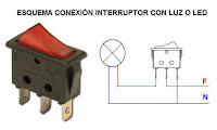 Esquemas eléctricos: esquema conexion de interruptor con luz led