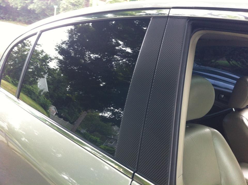 K Custom Car Wraps Infiniti G35 Roof & pillars wrapped in 3M carbon fiber