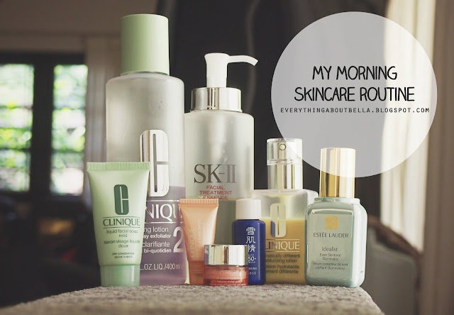 Morning routine for skin