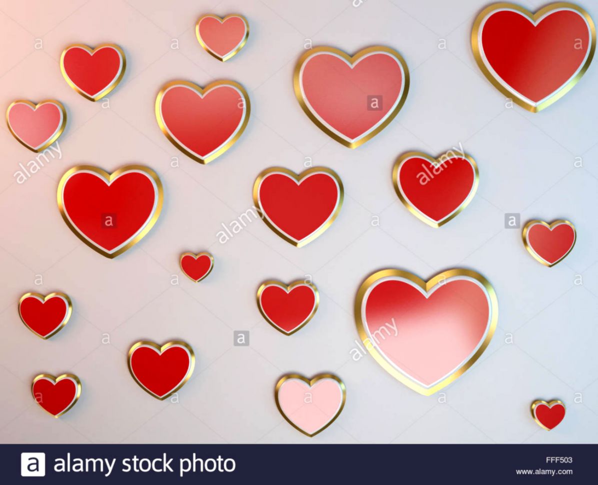 Creative Black Red Heart Valentine Wallpaper