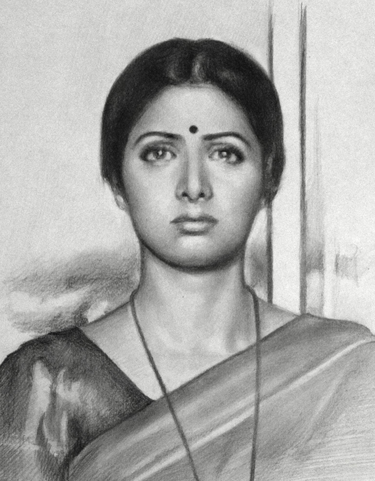 Sridevi: Fan Art: Sridevi sketch inspired by her look in Judaai