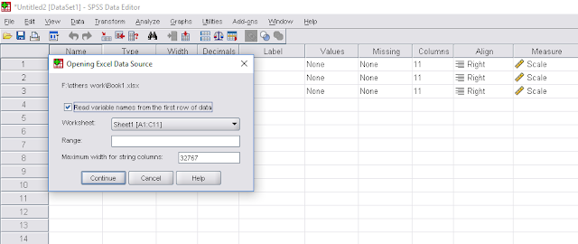 data entry in spss