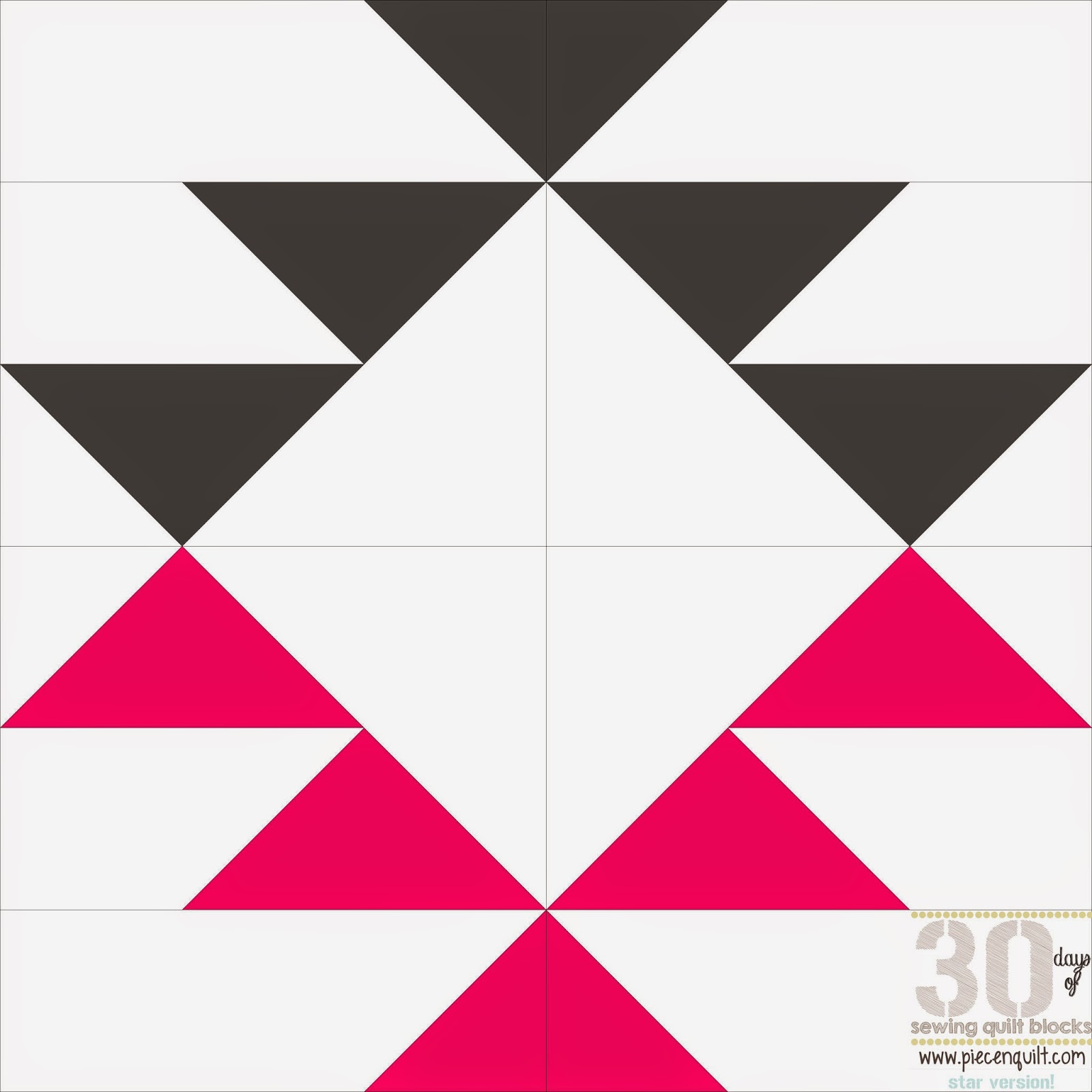 Piece N Quilt How to Navajo Star Quilt Block 30 Days of Sewing