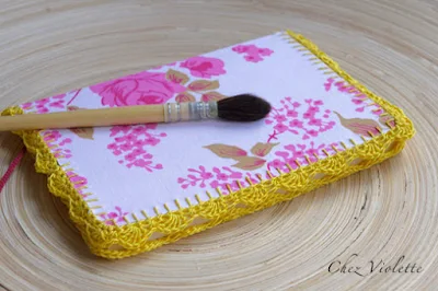 notebook crochet edging lace  - by Chez Violette