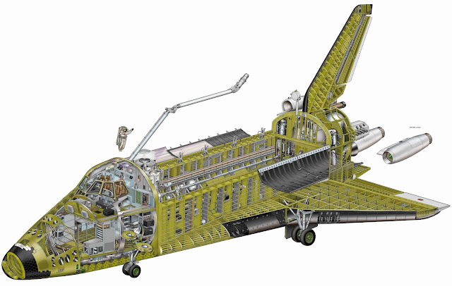 Buran Spacecraft Cutaway Drawing