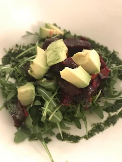 stunning avacado salad with beetroot 