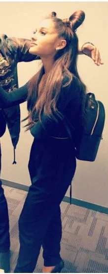 Adriana Grande with Henri Bendel backpack