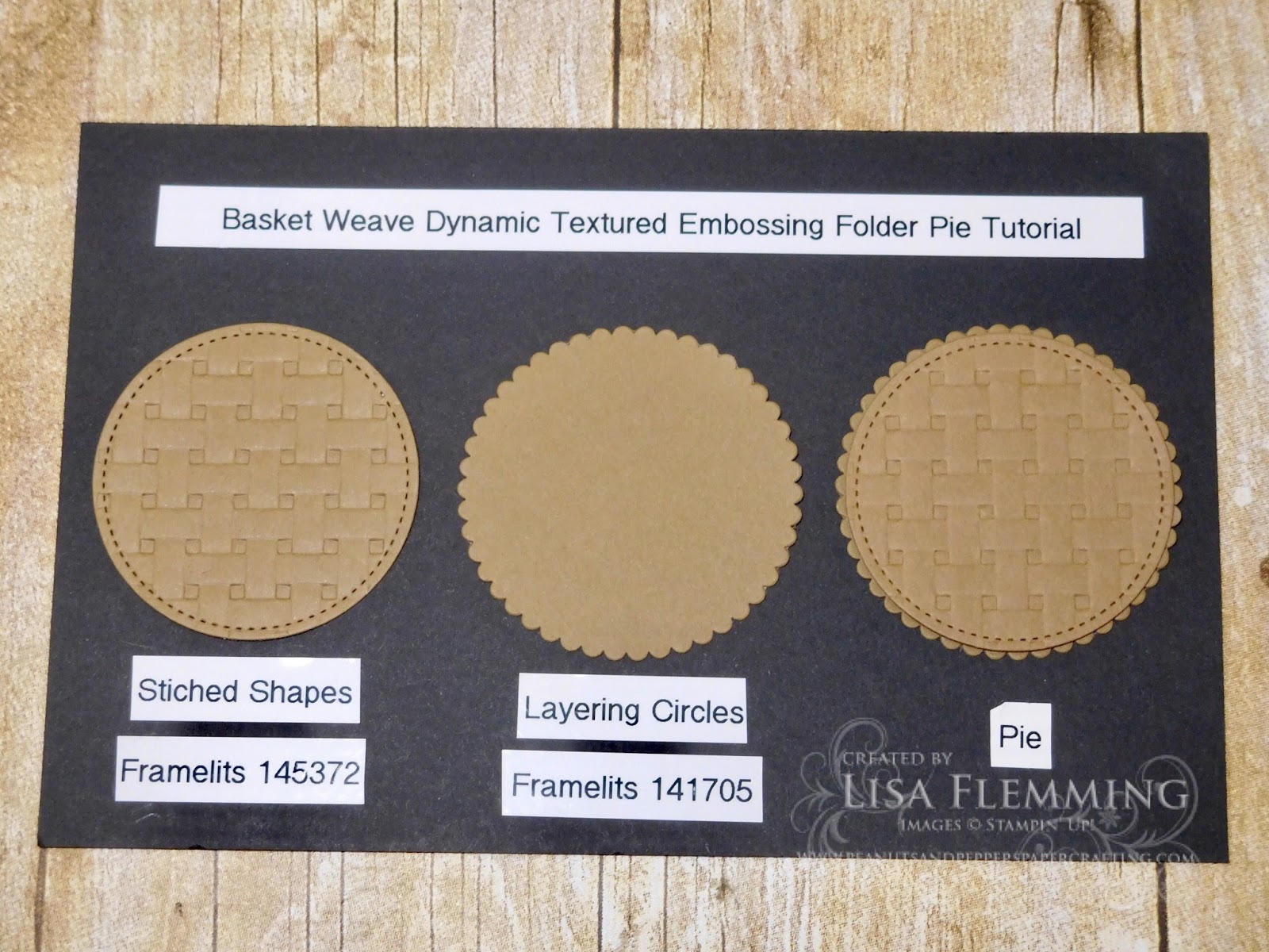 Tuesday Tip Basket Weave Dynamic Embossing Folder Pie Tutorial