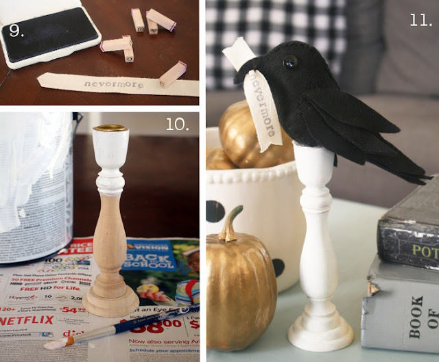 DIY Poe-Inspired Raven Halloween Decor by / for Lolly Jane