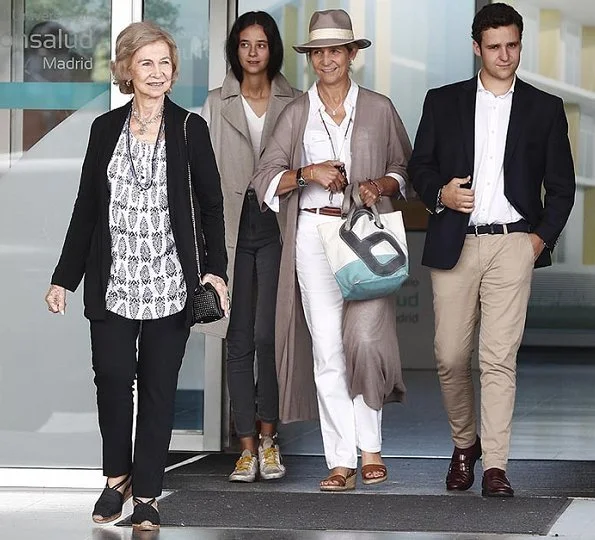 Queen Sofia, Infanta Elena, Infanta Cristina, Miguel and Irene Urdangarín