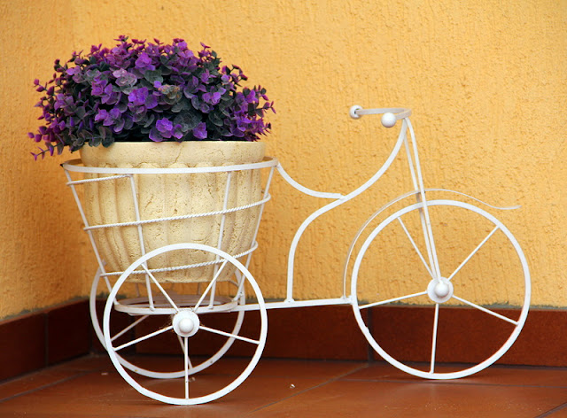 велосипед с цветами