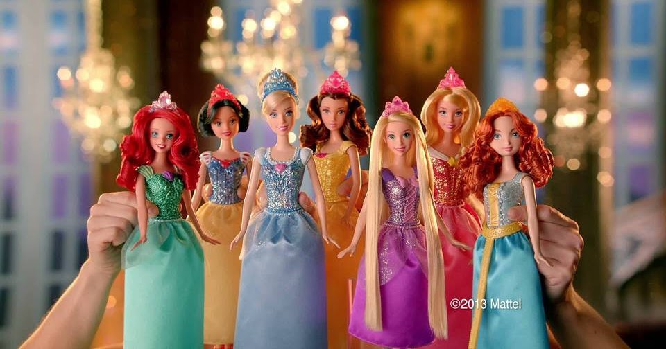 disney princess sparkling styles dolls 7pk