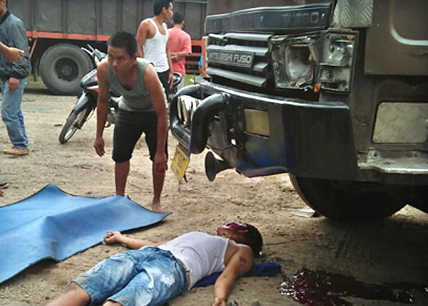 yusuf warga meranti kisaran tertabrak truknya