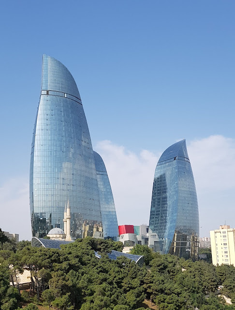 azerbaijan visit places see baku flame towers