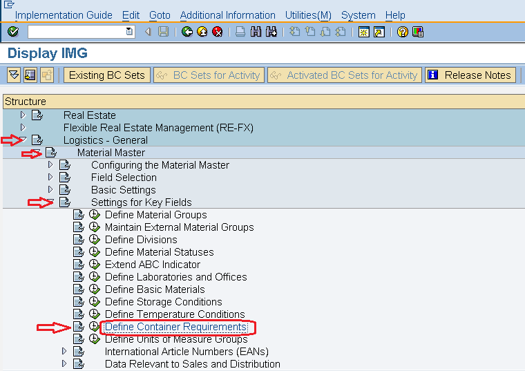 SAP MM How to Define Container Requirements in SAP?