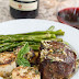 Scampi-Style Steak & Scallops with Roasted Asparagus