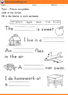 write the word for the given picture worksheet.