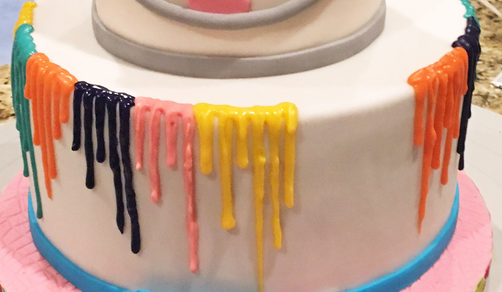 The Bake More Painter's Palette Cake with Drip Tier