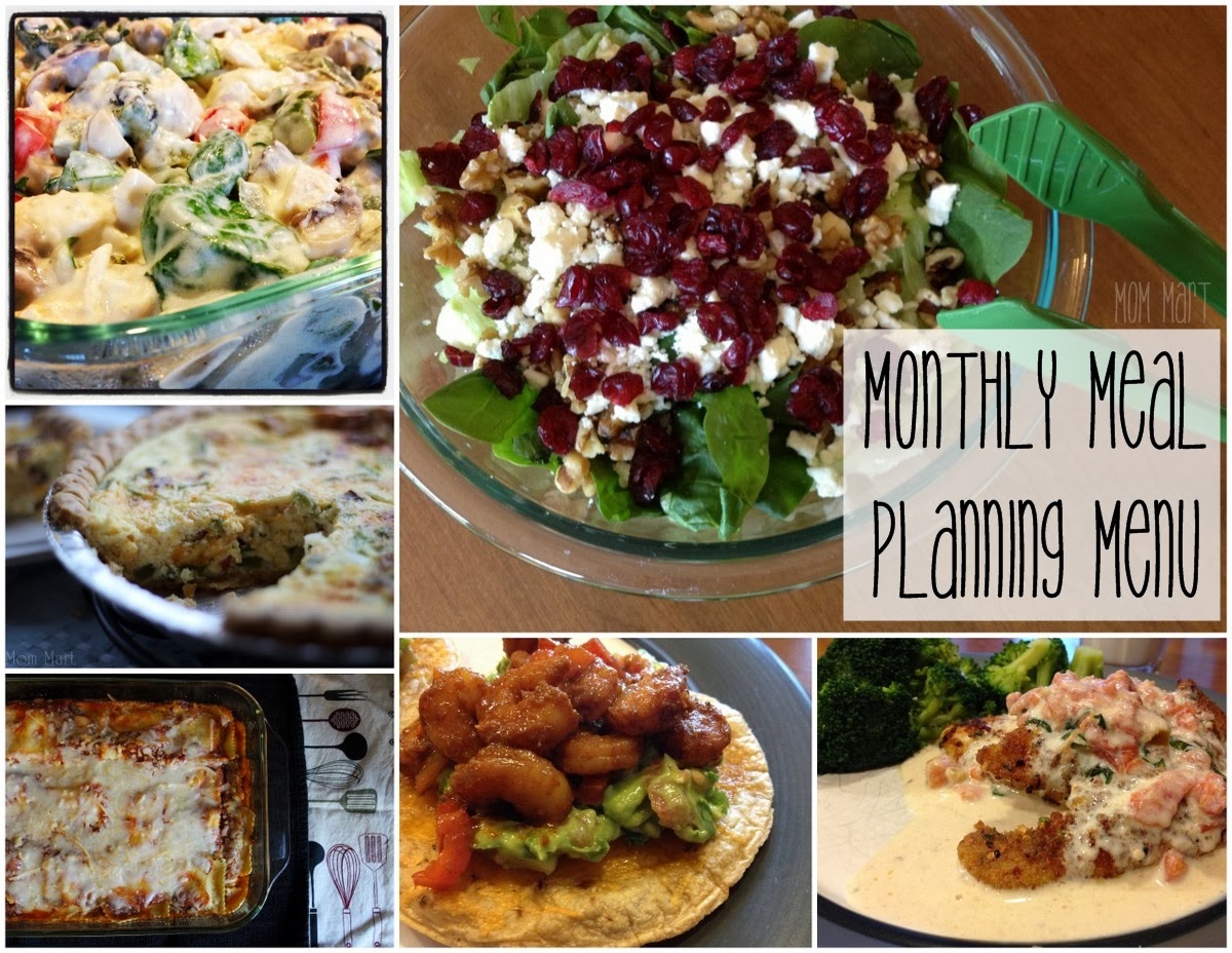 Monthly Meal Planning February 2014 Menu w/ #FreePrintable