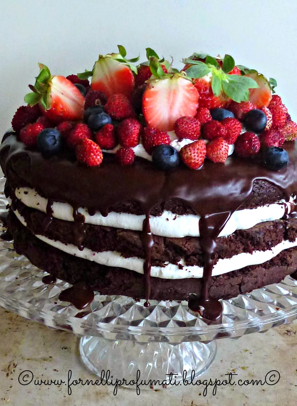 mudcake con camycream e frutti di bosco per il 4° blogcompleanno