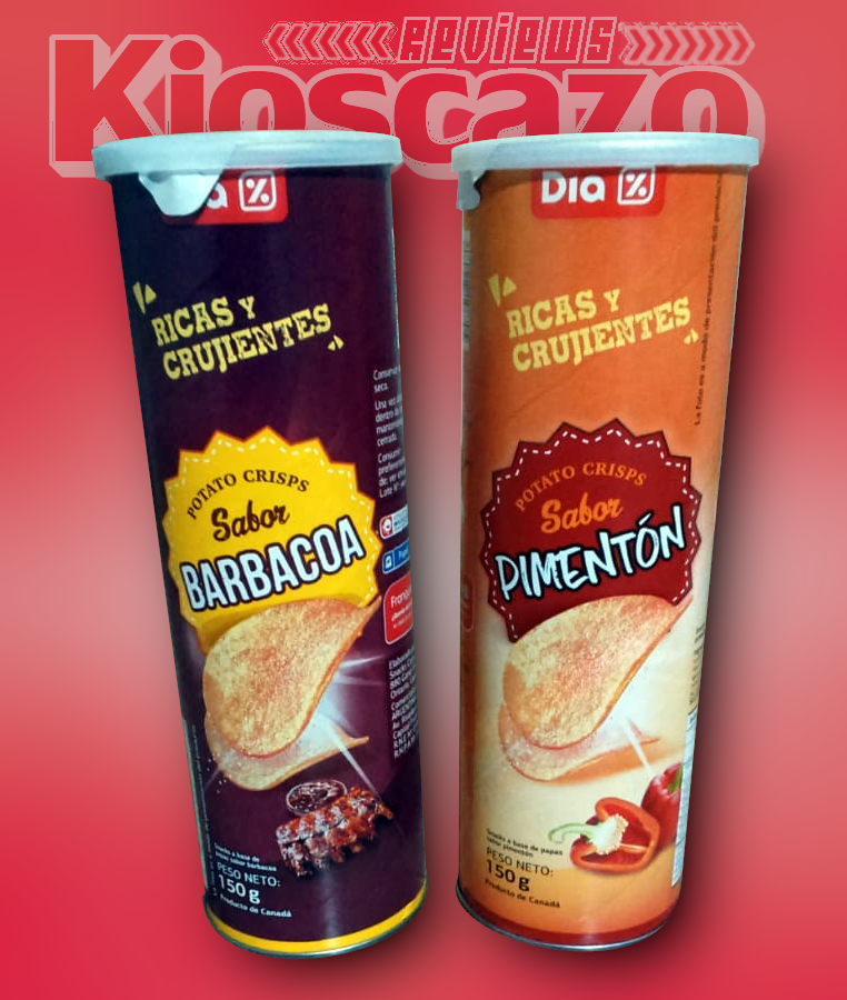 Nuevos Sabores de las Papas Marca Día Pimentón y Barbacoa.