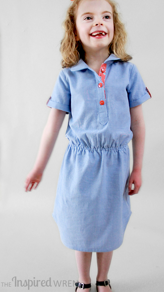 Love the shirt dress hack on this Oliver + S sewing pattern favortie: The Jump Rope Dress | The Inspired Wren