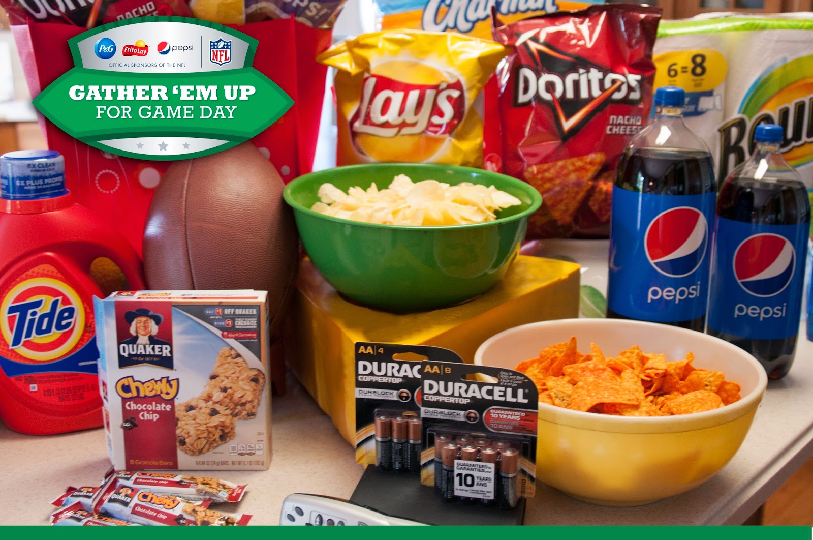 "Gather 'Em Up For Game Day" with P & G Products & Pepsi from Family
