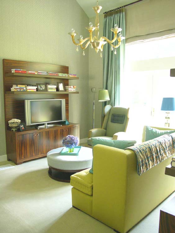 Dekorasi Ruang Tamu Moden Tema Hijau (Green Living Room) - DEKORUMAH.COM