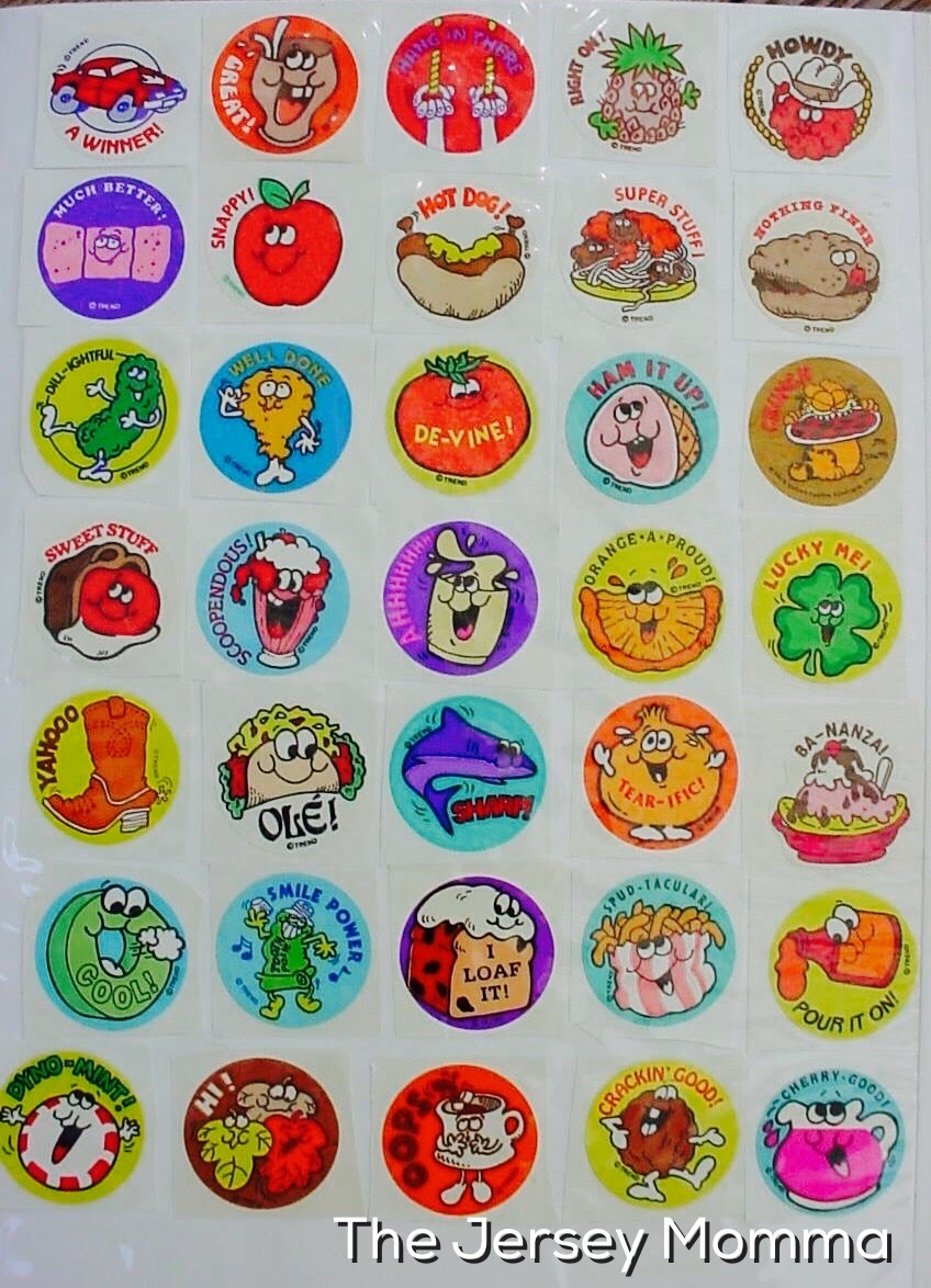 The Jersey Momma Scratch and Sniff Stickers 80's Flashback!