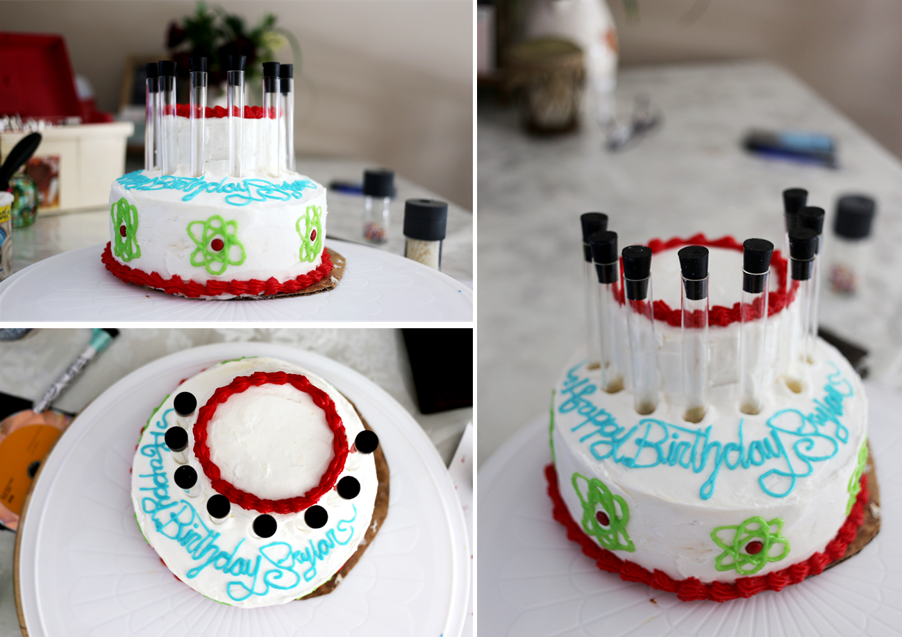 Squirrels-n-Sweets: Science Themed Birthday Cake and Dairy-Free Cupcakes
