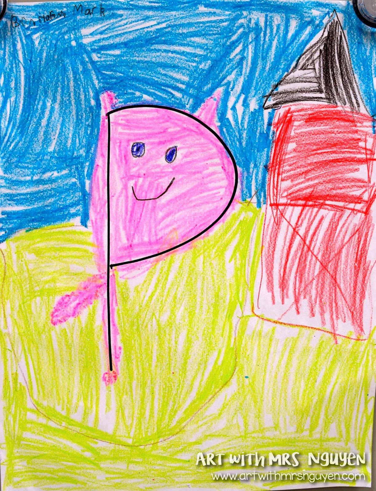 Creative Letter Drawings (1st) Art with Mrs. Nguyen