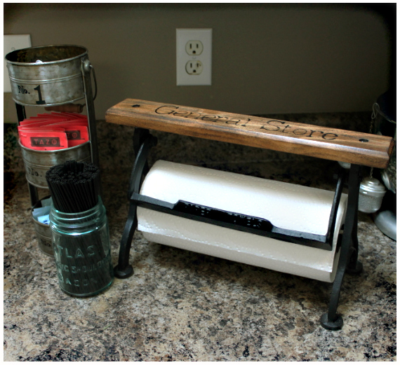 Life as a Thrifter Wednesday Redo Cast Iron Paper Towel Holder