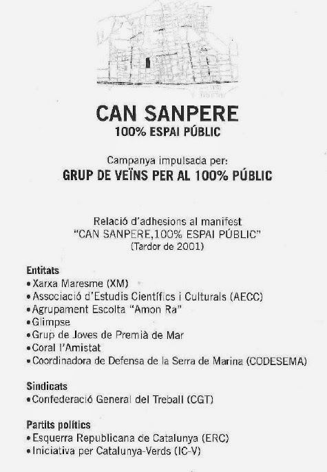 Defensant Can Sanpere 100% públic (des de 2001)