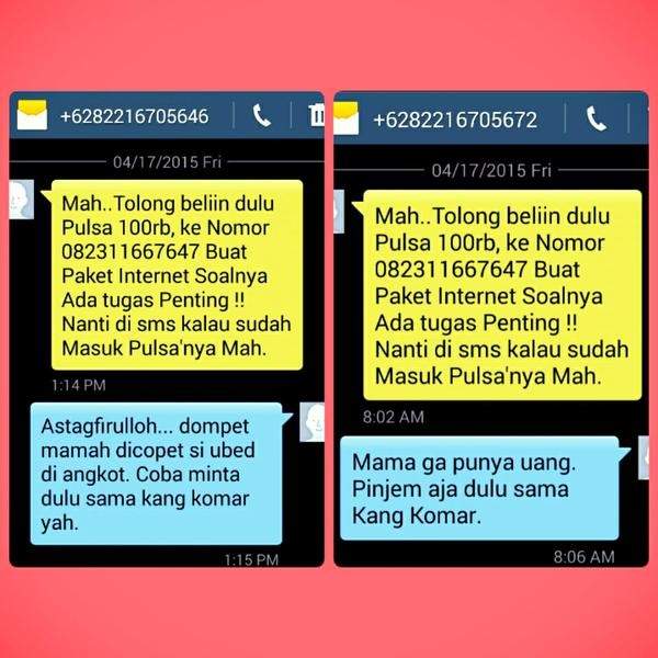 Balasan Kocak SMS Penipuan Balasan Kocak SMS Penipuan