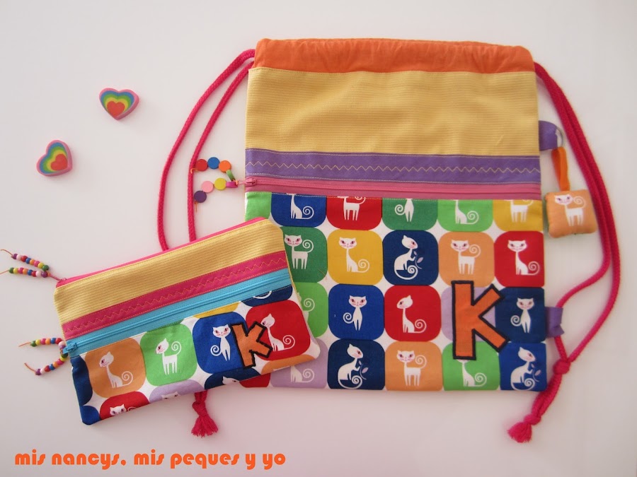 mis nancys, mis peques y yo, tutorial estuche, conjunto mochila y estuche