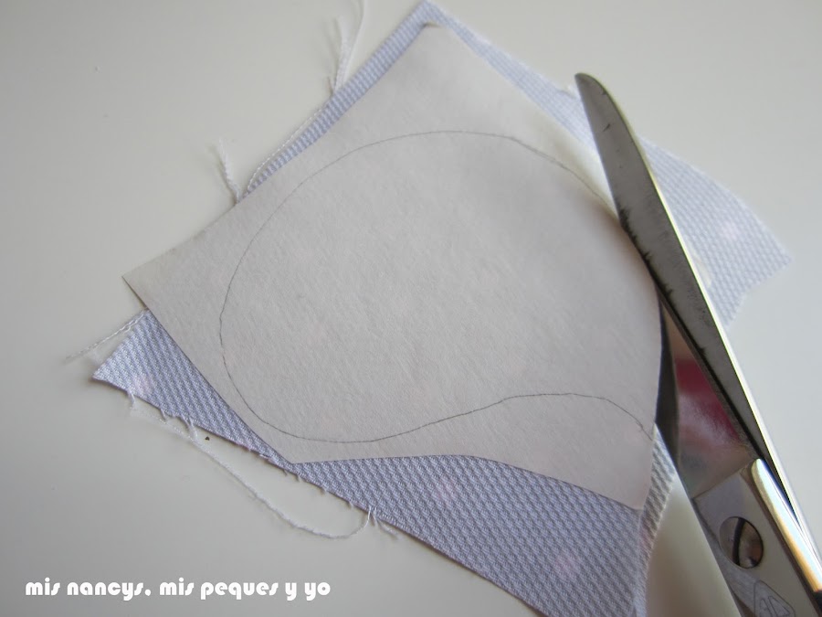 mis nancys, mis peques y yo, tutorial aplique en camiseta, birds in love, recortar piezas