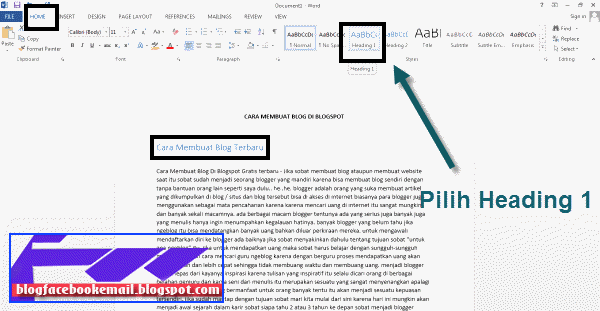 cara membuat daftar isi otomatis terbaru