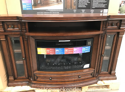 Stay warm when the temperature drops with the Well Universal Electric Fireplace and Media Console