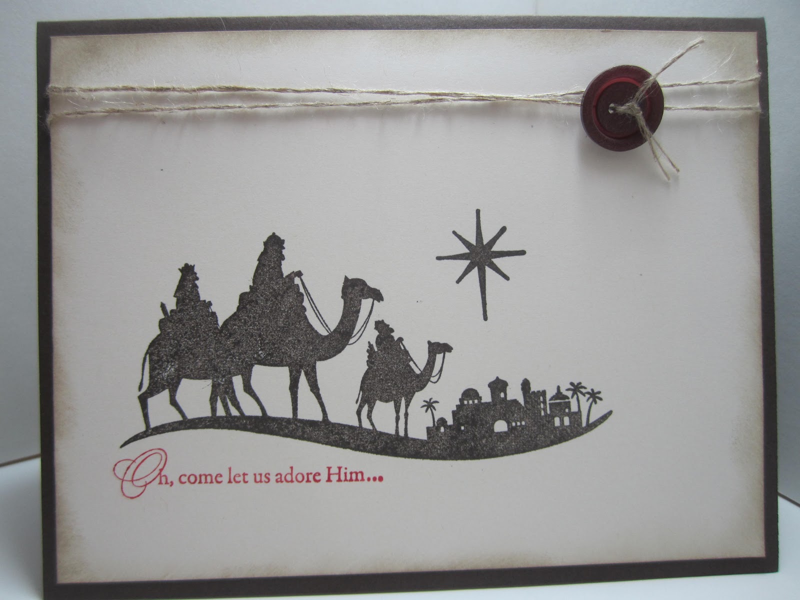 Goin' Over The Edge Quick and easy Come to Bethlehem Christmas card