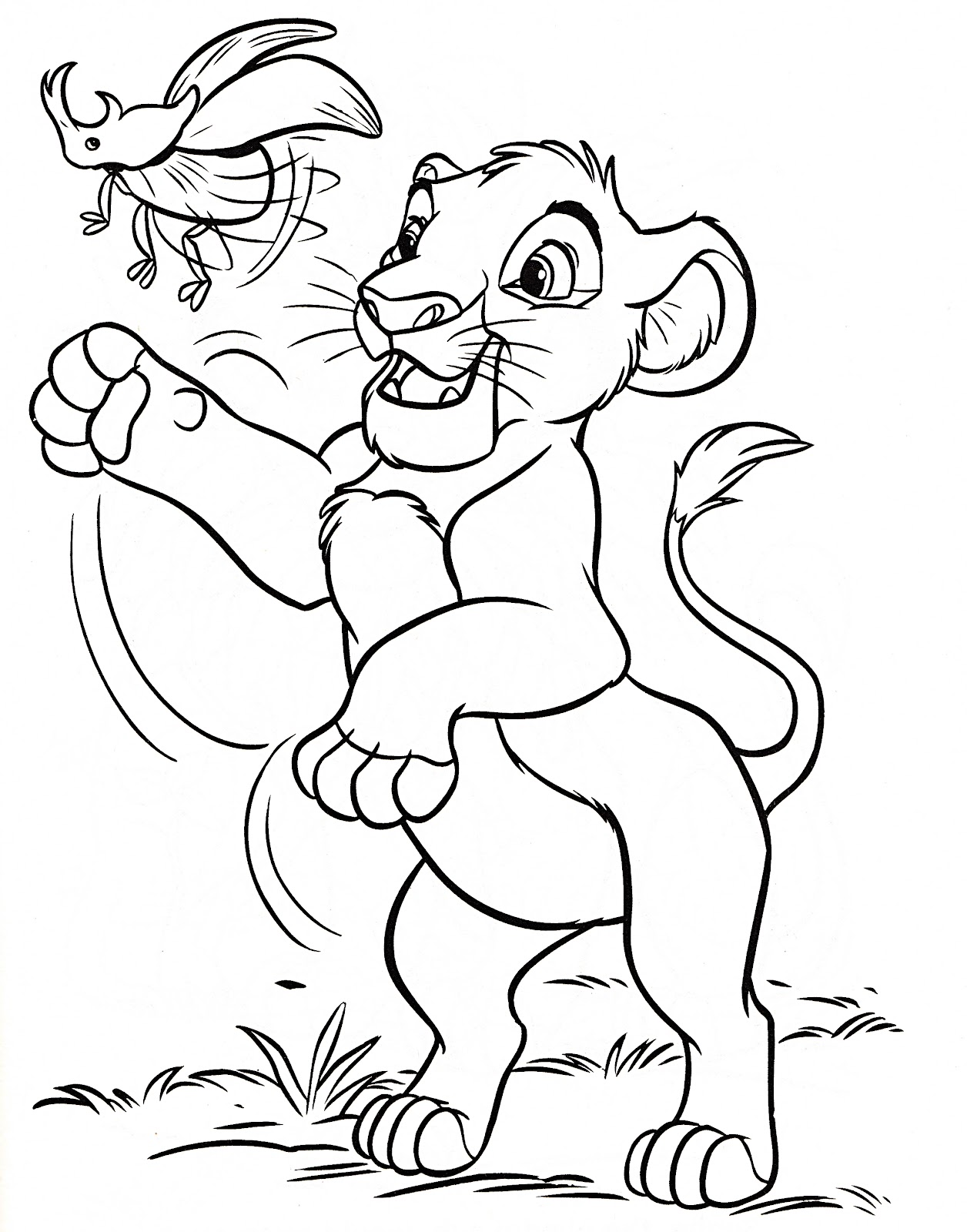 Download Best HD Disney Characters Lion King Coloring Page Free - Free Coloring Book Images