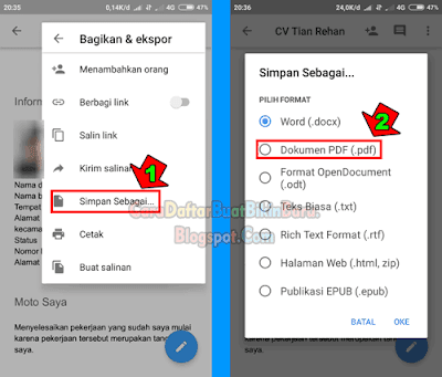 cara membuat CV word