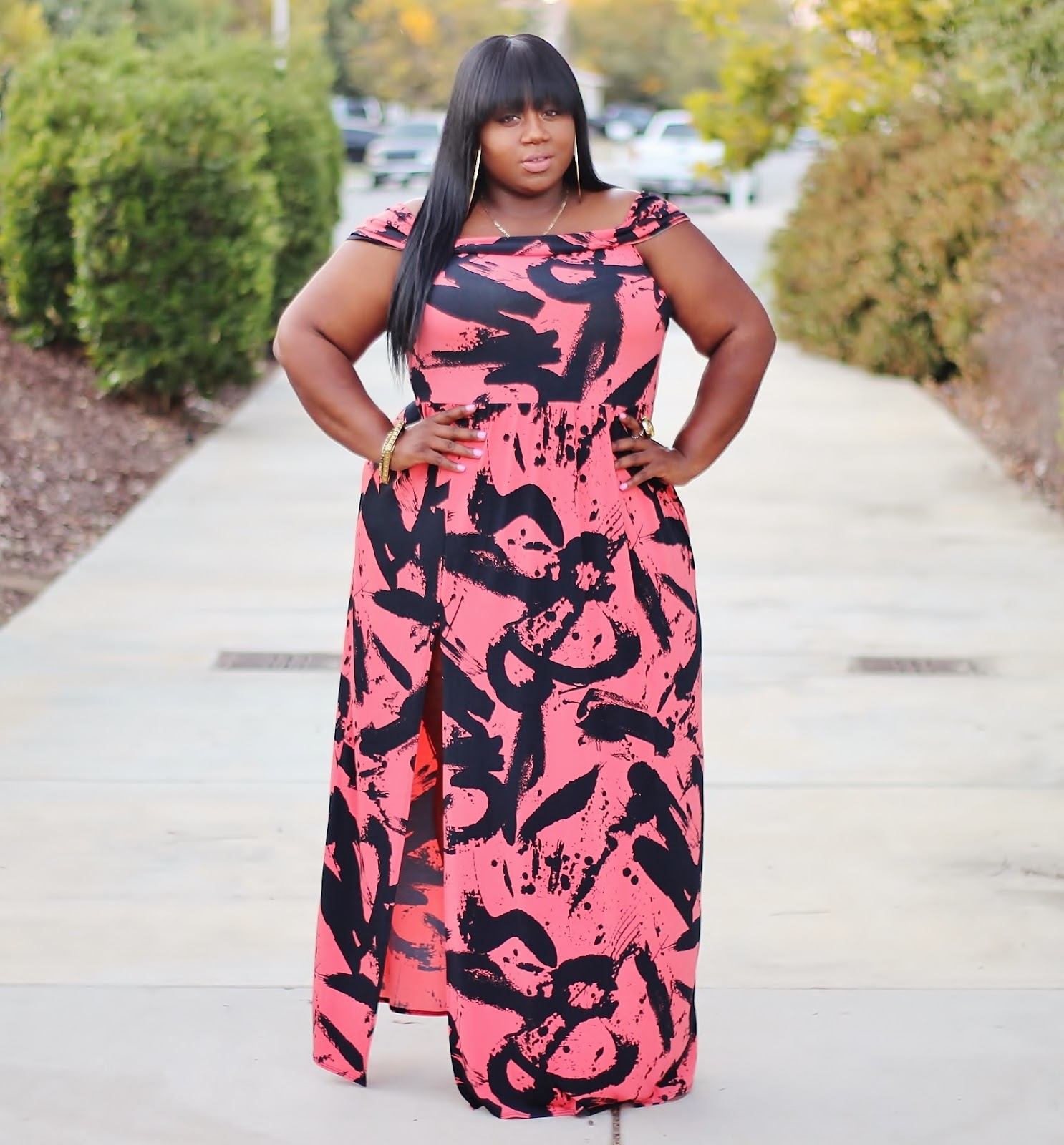 gs love plus size maxi dress